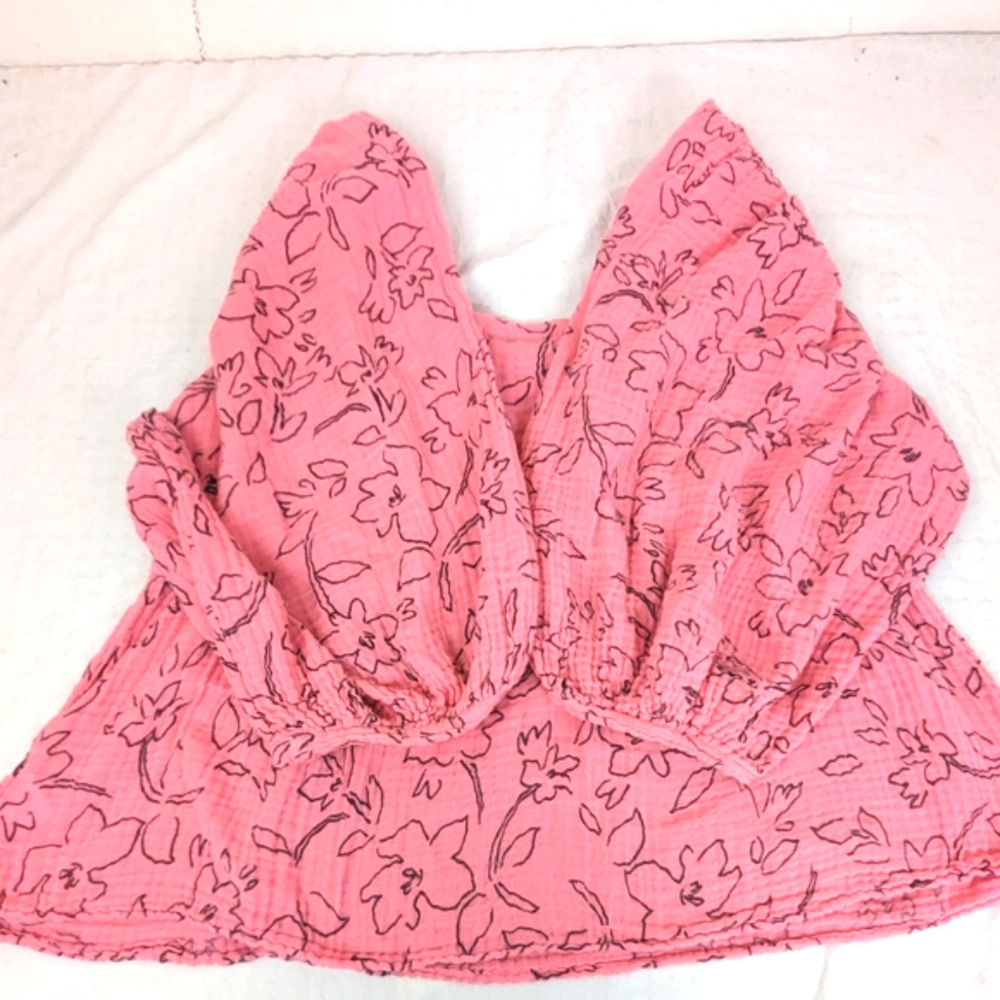 Michael Stars Patsy Linework Flora Square Neck Pu… - image 4